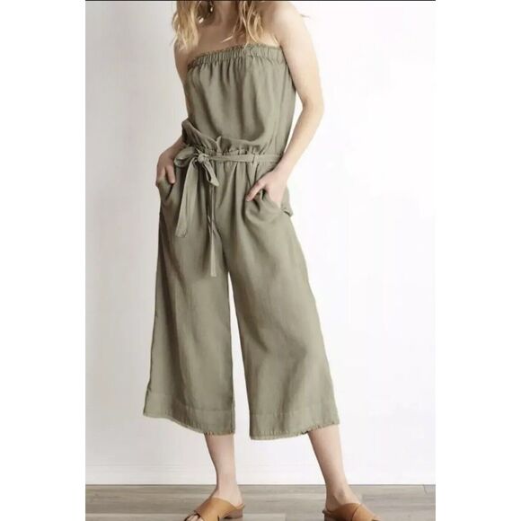 Anthropologie Pants - Anthropologie Cloth & Stone Strapless Jumpsuit - Size S - Green